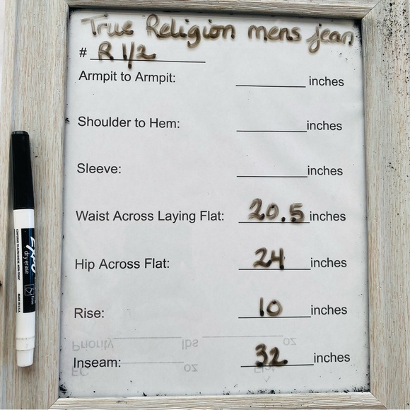 True Religion Ricky Men’s Medium Wash Straight Leg Jeans Size 42x32 - Picture 7 of 7